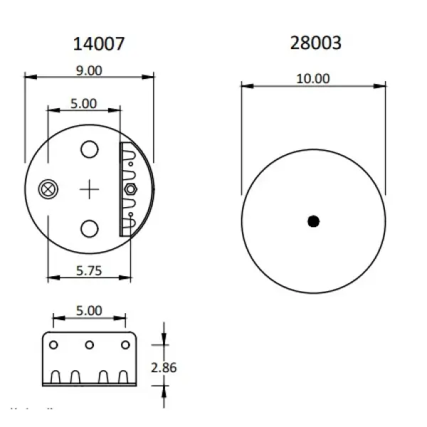 Air Spring for Navistar Replaces 2027911C-1, 2027911C-2, 1R12-398