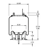 Air Spring for Navistar Replaces 2027911C-1, 2027911C-2, 1R12-398