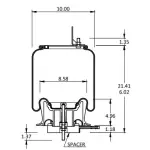 Trailer Air Spring Replaces 1R12-1093, 60271-001, W01-358-9663