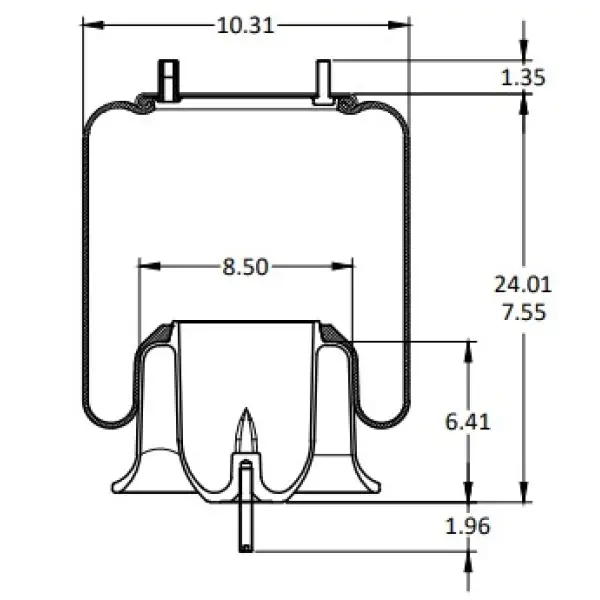 Air Spring for Freightliner Trucks Replaces 8536, 16-17575-000