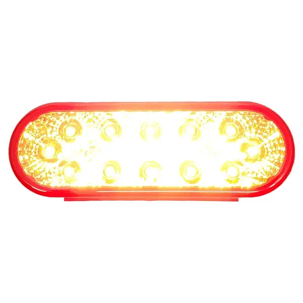 TR56116 6\" Three Functions LED Red Oval Tail Light