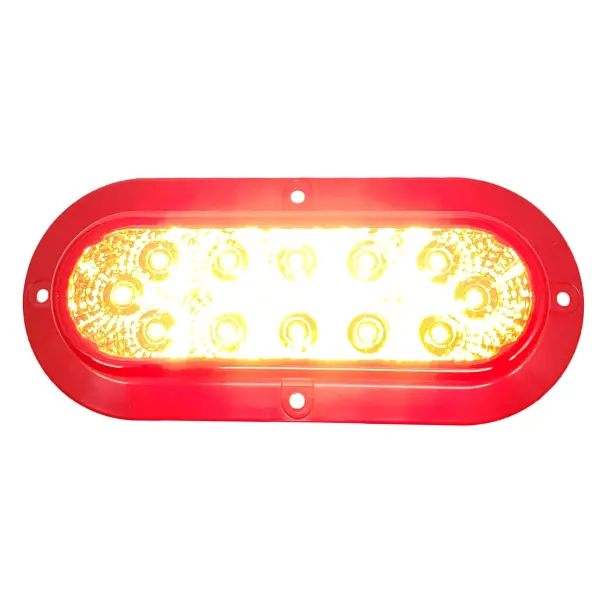 TR56117 6\" Three Functions LED Red Oval Tail Light