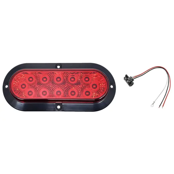TR56117 6\" Three Functions LED Red Oval Tail Light