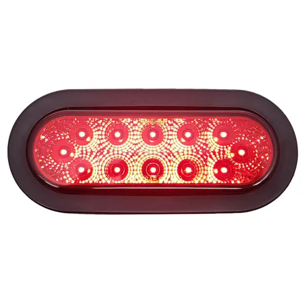 TR56118 6\" Three Functions LED Red Oval Tail Light