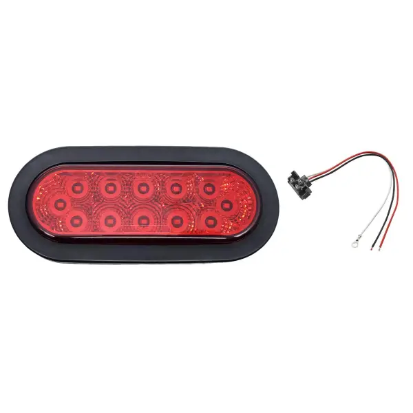 TR56118 6\" Three Functions LED Red Oval Tail Light