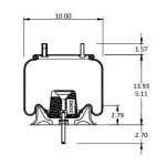 Trailer Air Spring Replaces 1R12-1047, W01-358-9807, 68151