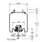 Trailer Air Spring Replaces S-22173, W01-358-9921, 1R12-440