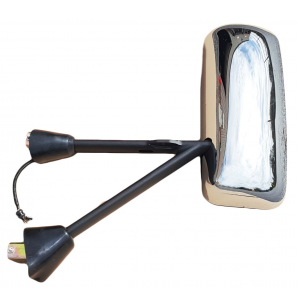 TR045-KMC-L Driver Side Chrome Heated Power Door Mirror Assembly for 1990-2012 Kenworth T Series Trucks 