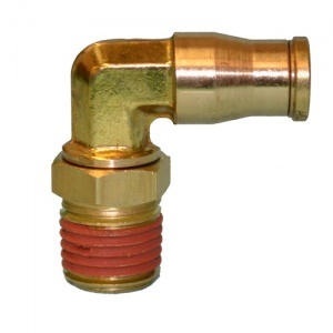 TR38SEF12 3/8 OD Tube x 1/2 NPT 90° Male Elbow Swivel Push to Connect Brass Fitting